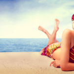 foto žena – pláž